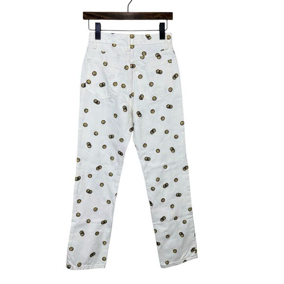 NEW Reformation Mixed Emotions High Rise Straight Jeans Vintage White Size 24 - Picture 7 of 12